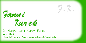 fanni kurek business card